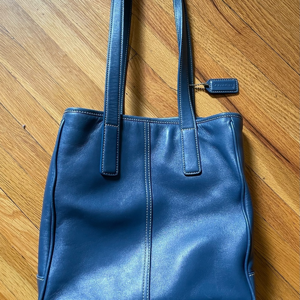 ***Sale***Coach Slate Blue Bag No L29-7776 With Matching Wallet Org $128 - Picture 3 of 14